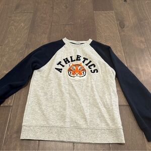 anie and Jack Boys Size 7 Athletics Tiger Raglan Sweatshirt